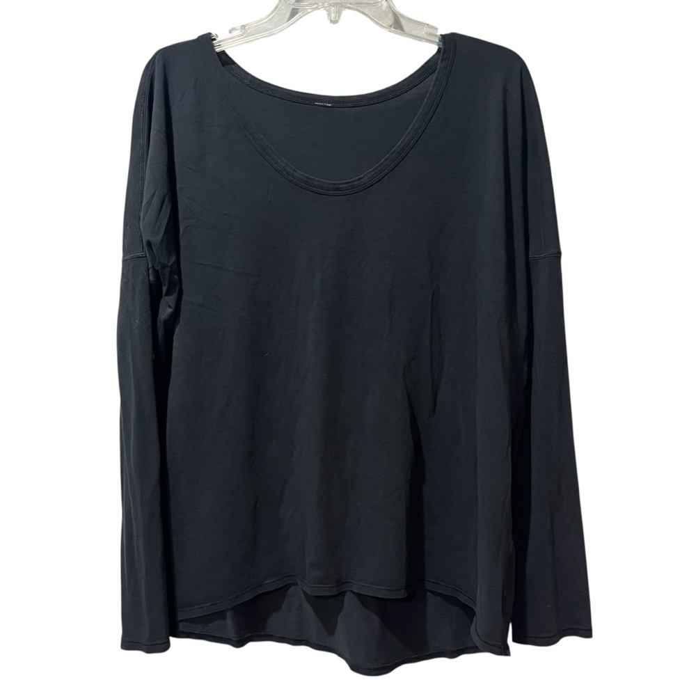 Lululemon Women's Sz 8 Long Sleeve Draped Bum Covering Oversized Shirt Top Yoga